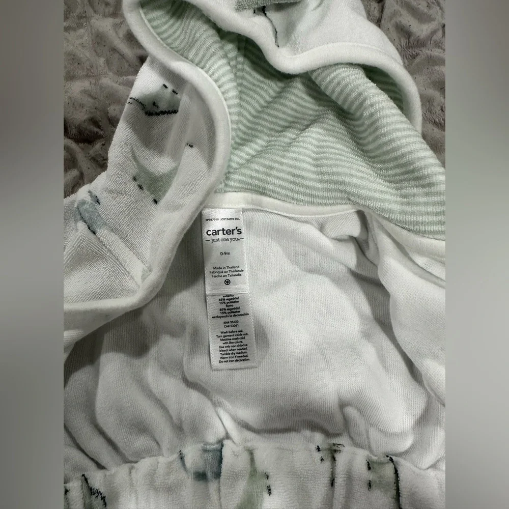 Dinosaur Print Baby Hooded Onesie